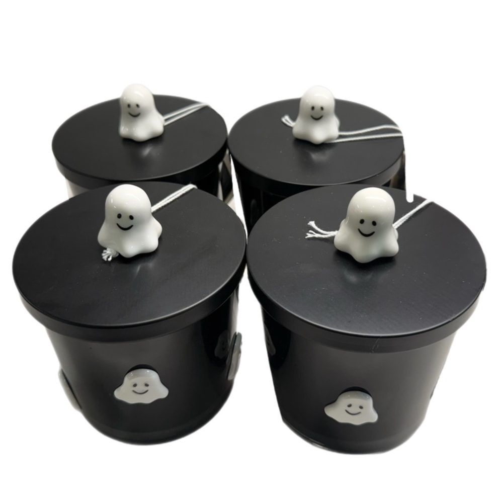 NWT! Enchanté Spooky Citrus Glow  13 Oz. Candle Decorative Ghosts On Lid & Jar - Picture 8 of 9